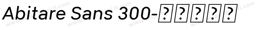 Abitare Sans 300字体转换